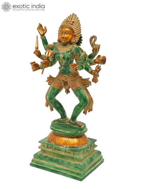 23" Eight Armed Goddess Kali | Brass Statue