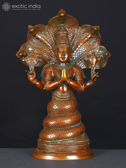 15" Maharshi Patanjali Brass Statue - Handmade Yoga Philosopher Idol