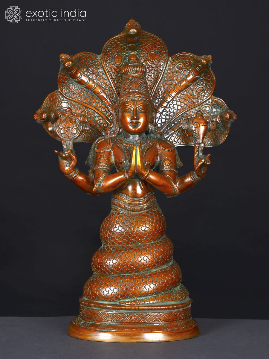 15" Maharshi Patanjali Brass Statue - Handmade Yoga Philosopher Idol