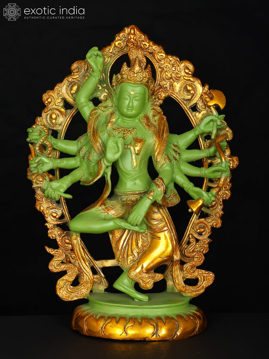 12" Dancing Avalokiteshvara Brass Handmade Statue