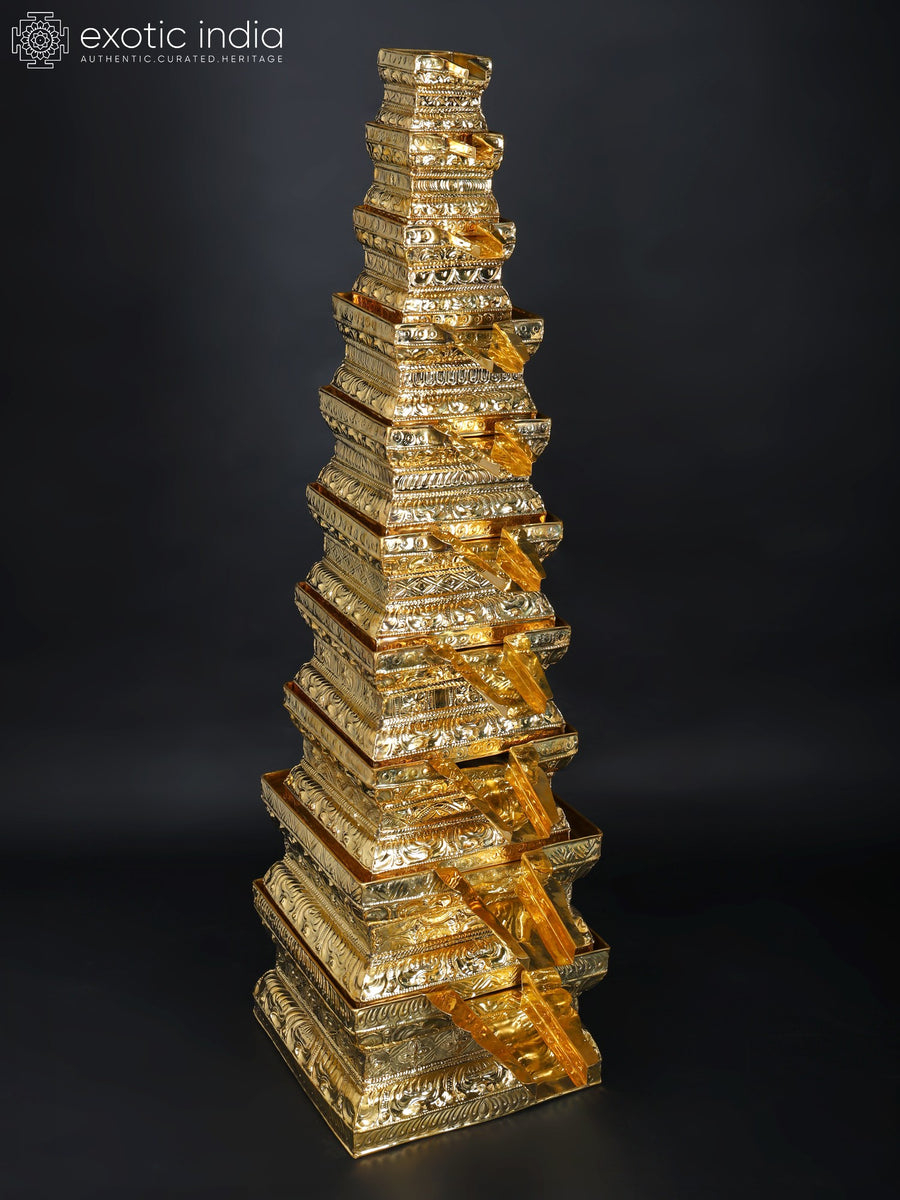 56" Brass Abhishek Patras Set of 10 Handmade Pooja Vessels
