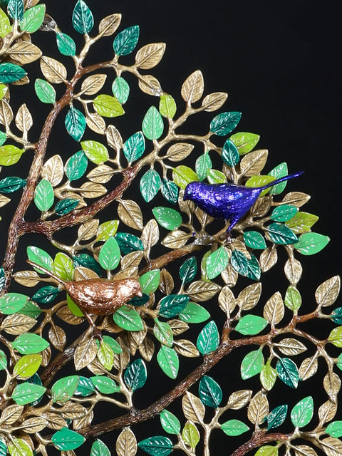 Large Brass Tree of Life with Chirping Birds | Home Decor