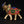 12" Decorative Elephant with Upraised Trunk | Brass Statue with Inlay Work