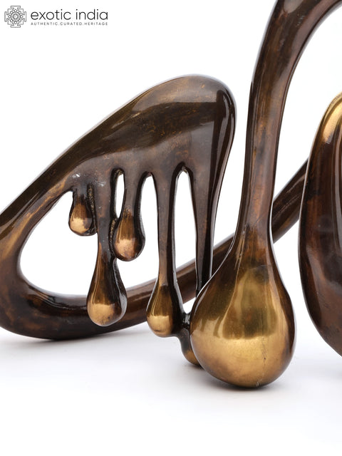 Drips of Time: Decorative Modern Art Statue in Brass
