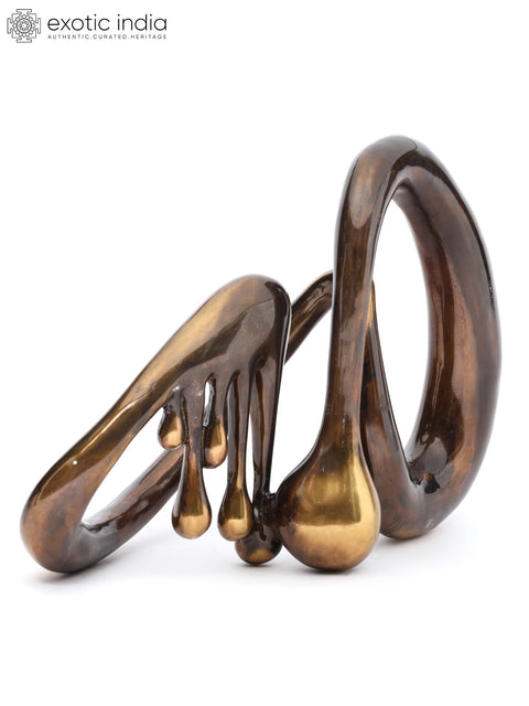 Drips of Time: Decorative Modern Art Statue in Brass