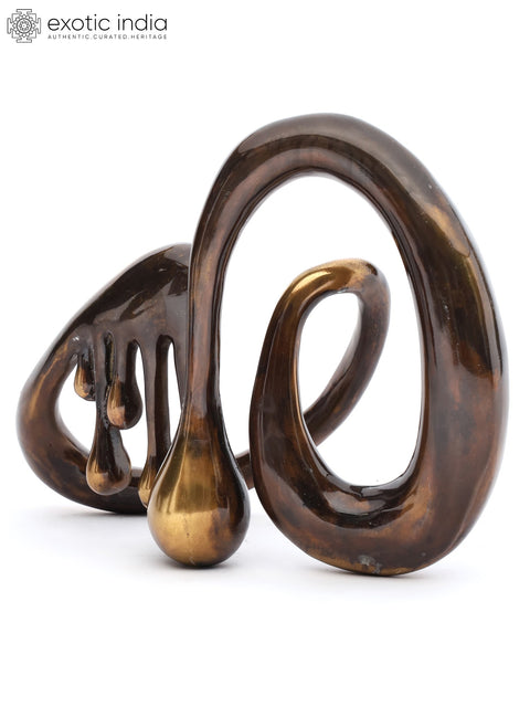 Drips of Time: Decorative Modern Art Statue in Brass
