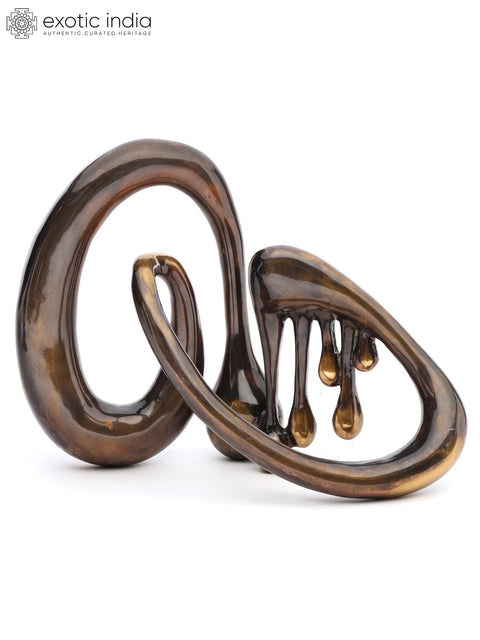Drips of Time: Decorative Modern Art Statue in Brass