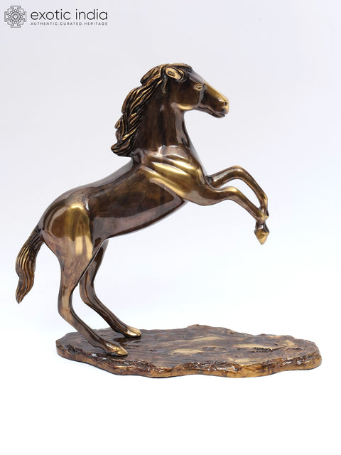 17" Galloping Horse | Decorative Brass Statue