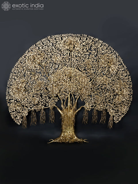80" Super Large Brass Tree of Life with Chirping Birds