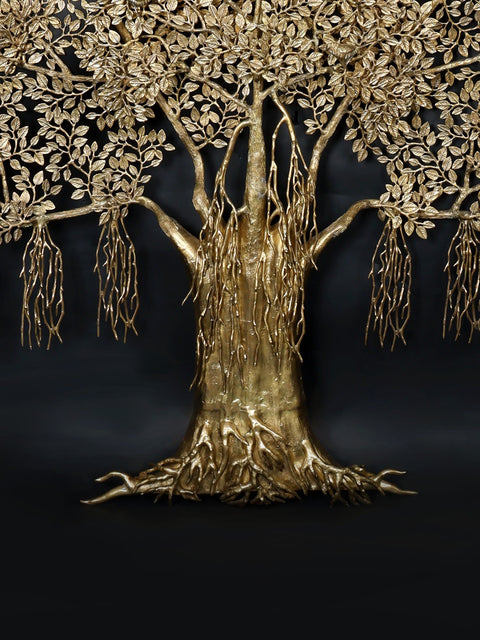 80" Super Large Brass Tree of Life with Chirping Birds