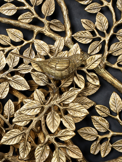 80" Super Large Brass Tree of Life with Chirping Birds