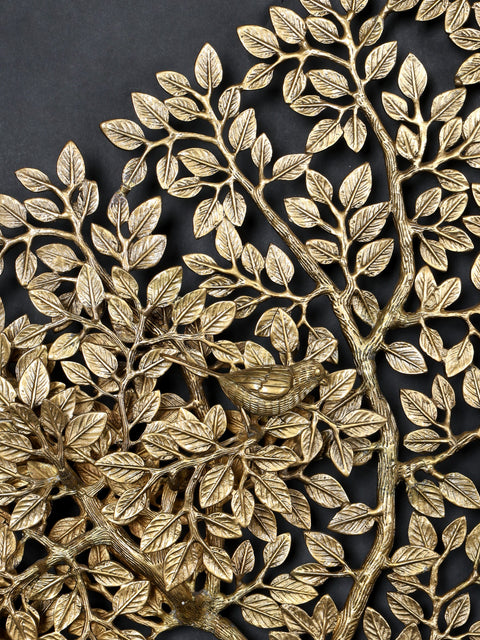 80" Super Large Brass Tree of Life with Chirping Birds