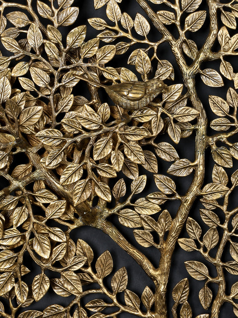 80" Super Large Brass Tree of Life with Chirping Birds
