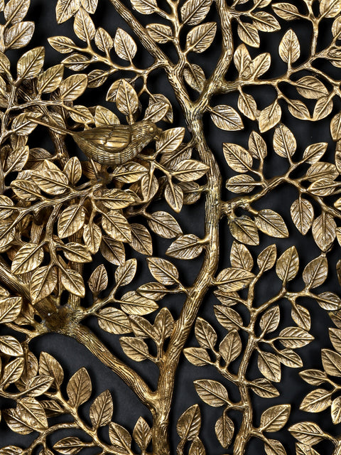 80" Super Large Brass Tree of Life with Chirping Birds
