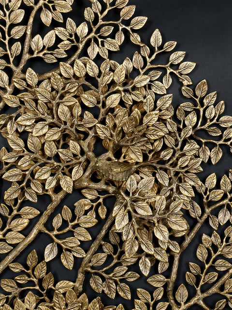 80" Super Large Brass Tree of Life with Chirping Birds