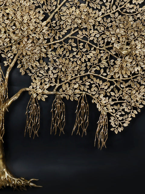 80" Super Large Brass Tree of Life with Chirping Birds