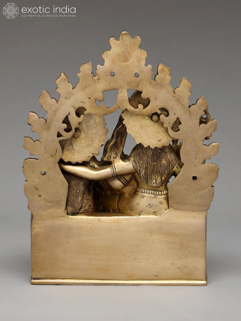 10" Lord Shiva Family Seated on Kirtimukha Throne | Brass Statue