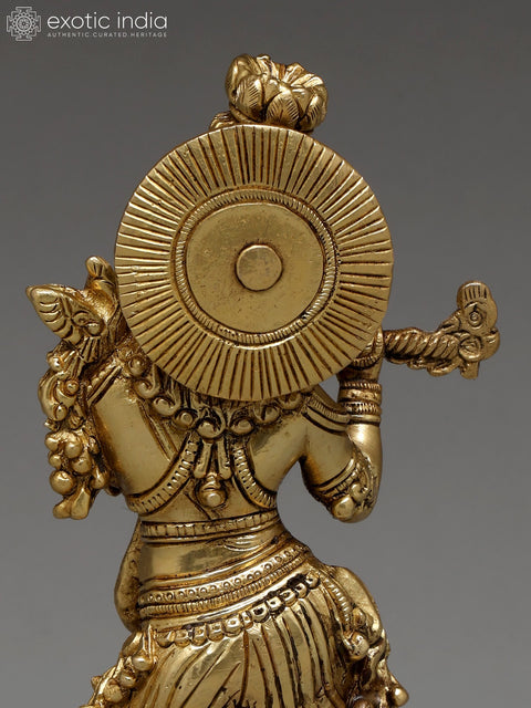 9" Tribhanga Murari Krishna | Brass Statue