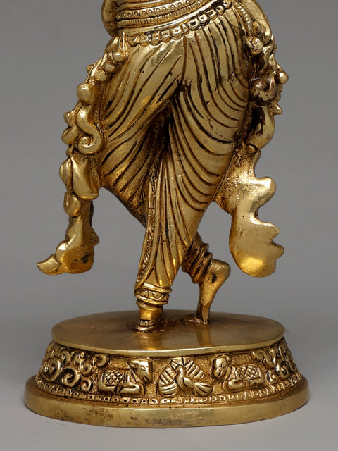 9" Tribhanga Murari Krishna | Brass Statue