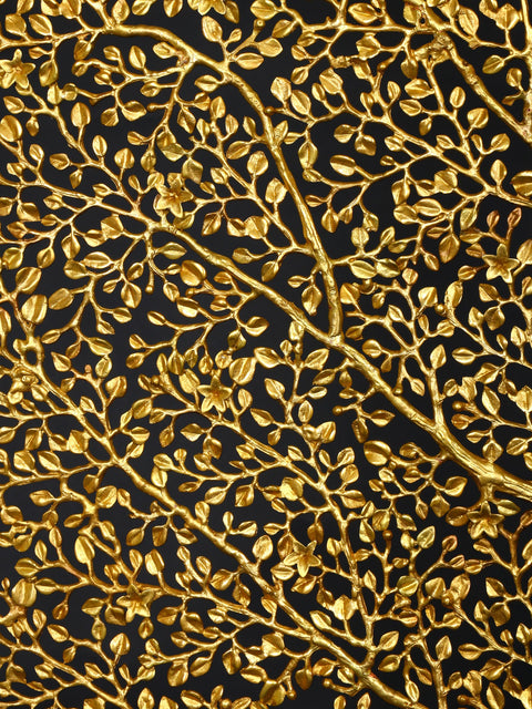 60" Large Rectangular Tree of Life in Brass | Home Decor