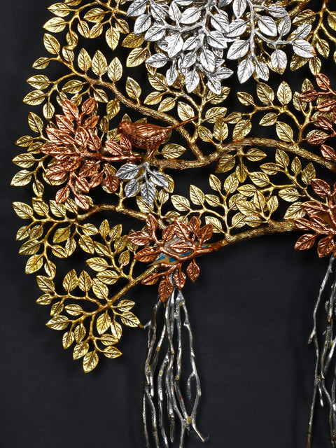 64" Large Brass Tree of Life with Birds | Wall Mounted | Home Decor