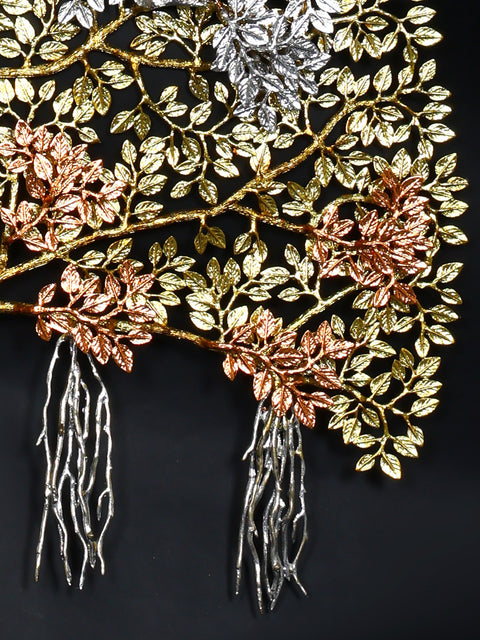 64" Large Brass Tree of Life with Birds | Wall Mounted | Home Decor