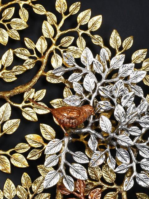 64" Large Brass Tree of Life with Birds | Wall Mounted | Home Decor
