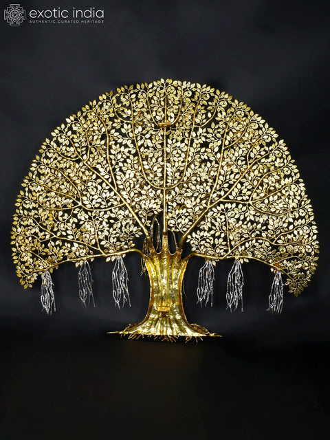 64" Large Brass Tree of Life with Birds | Wall Mounted | Home Decor