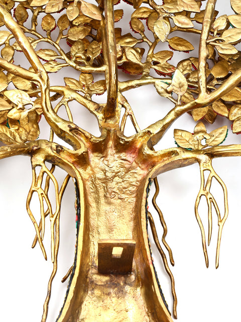 24" Brass Wall Hanging Tree of Life | Home Decor