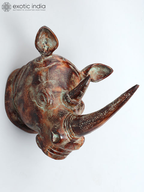 18" Rhinoceros Wall Hanging Head | Home Decor