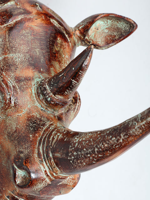18" Rhinoceros Wall Hanging Head | Home Decor