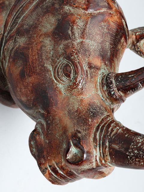 18" Rhinoceros Wall Hanging Head | Home Decor