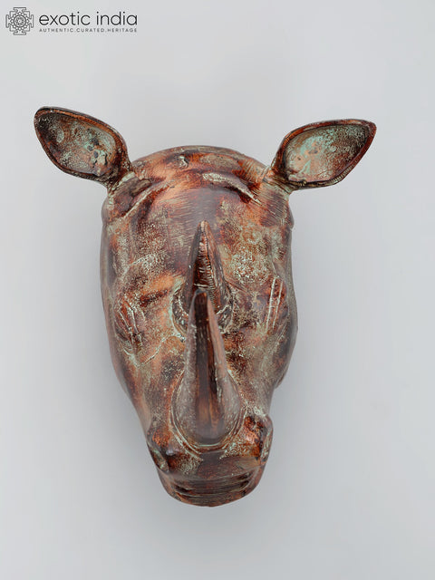 18" Rhinoceros Wall Hanging Head | Home Decor