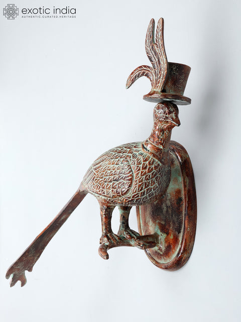 22" Emerson Brass Bird Wall Mount | Home Decor