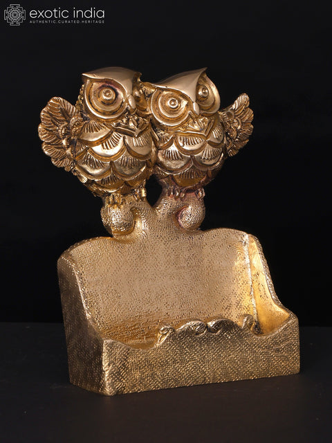 5" Pair of Happy Owls Card Holder | Table Decor