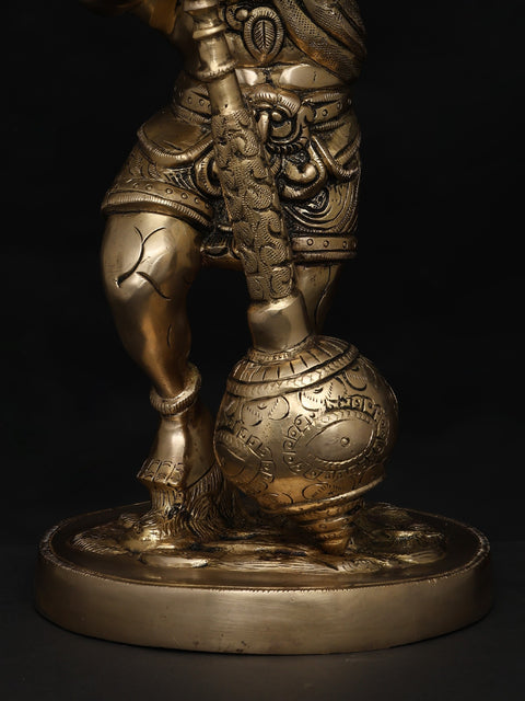 13" Bahubali Hanuman | Brass Statue