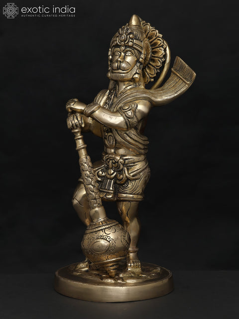 13" Bahubali Hanuman | Brass Statue