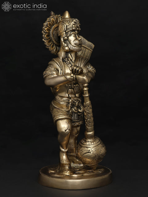 13" Bahubali Hanuman | Brass Statue