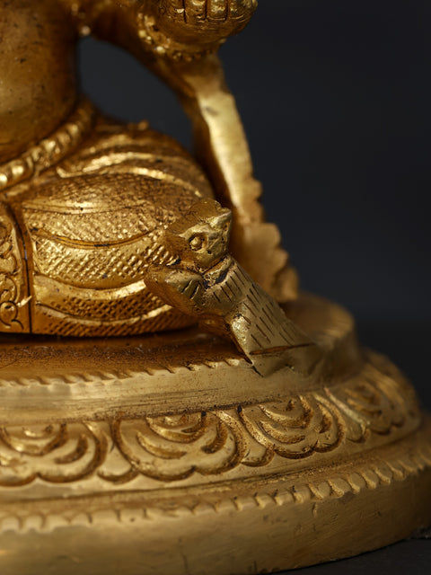 4" Small Sitting Panchamukh Lord Ganesha | Brass Statue