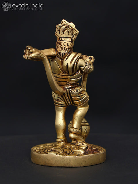 4" Small Mahabali Hanuman | Brass Statue