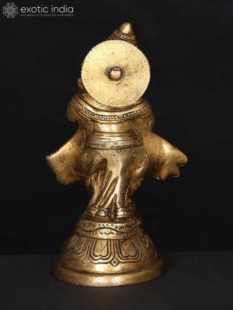 6" Small Dancing Lord Ganesha | Brass Statue