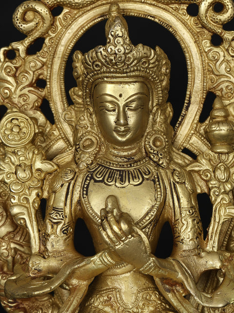 10" Maitreya Buddha - The Future Buddha | Brass Statue