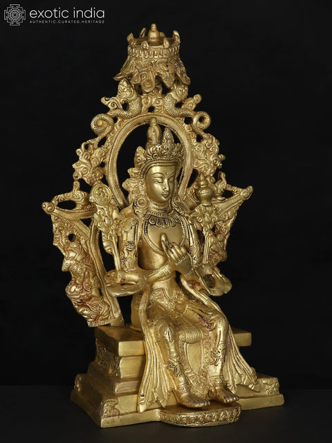 10" Maitreya Buddha - The Future Buddha | Brass Statue