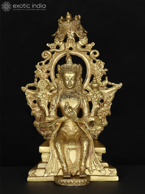 10" Maitreya Buddha Handmade Brass Statue