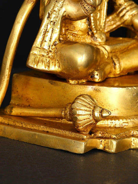 5" Small Lord Hanuman in Blessing Gesture | Brass Statue