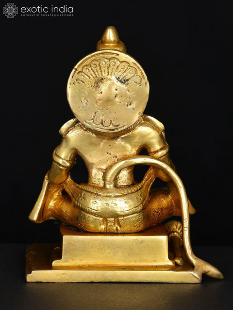 5" Small Lord Hanuman in Blessing Gesture | Brass Statue
