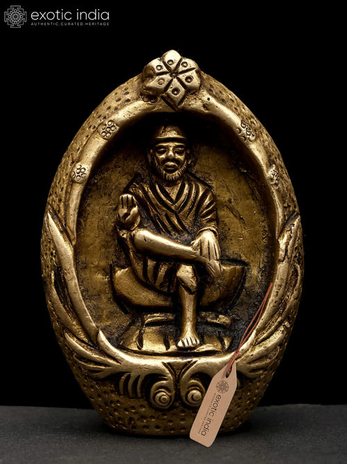 3" Small Sai Baba Brass Statue Handmade