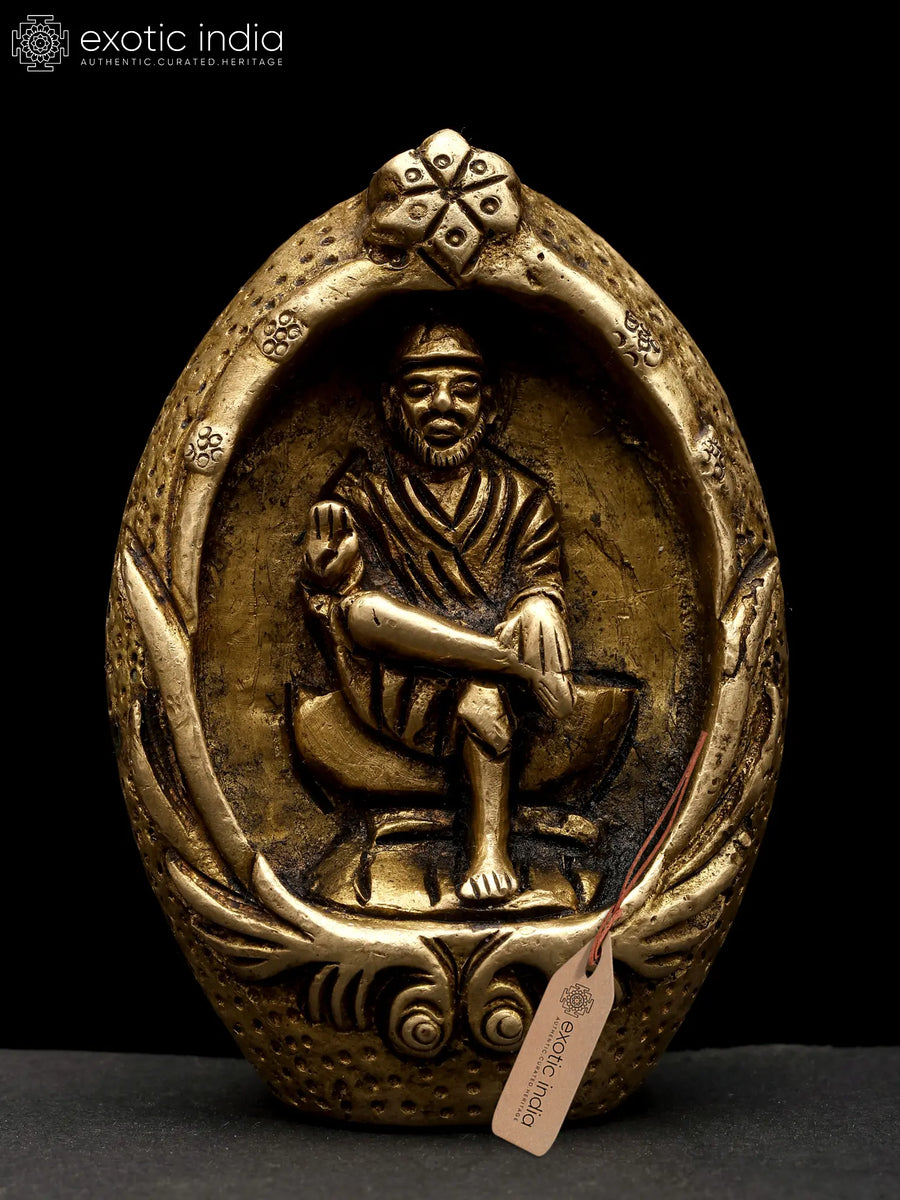 3" Small Sai Baba Brass Statue Handmade
