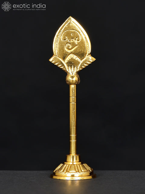 4" Small Brass Karttikeya (Murugan) Vel