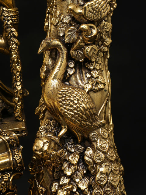 Superfine Radha Krishna on a Swing | Brass Statue